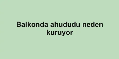 Balkonda ahududu neden kuruyor