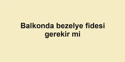 Balkonda bezelye fidesi gerekir mi