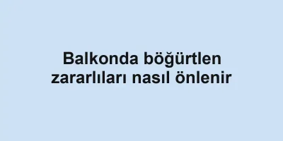 Balkonda böğürtlen zararlıları nasıl önlenir