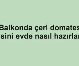 Balkonda çeri domates besini evde nasıl hazırlanır