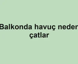 Balkonda havuç neden çatlar