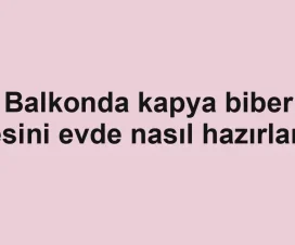 Balkonda kapya biber besini evde nasıl hazırlanır