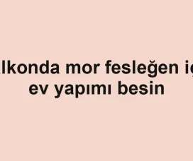 Balkonda mor fesleğen için ev yapımı besin