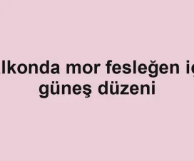 Balkonda mor fesleğen için güneş düzeni