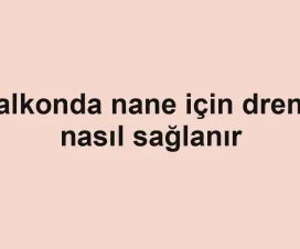 Balkonda nane için drenaj nasıl sağlanır