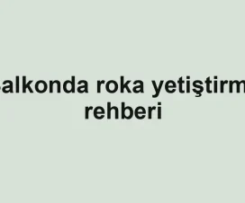Balkonda roka yetiştirme rehberi