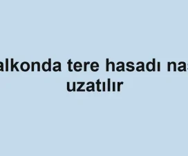 Balkonda tere hasadı nasıl uzatılır