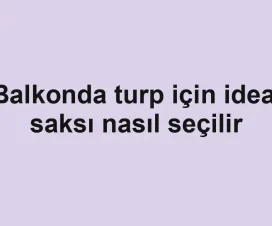 Balkonda turp için ideal saksı nasıl seçilir